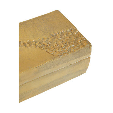 Dante Gold Finish Textured Trinket Box