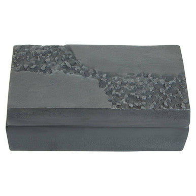 Dante Grey Finish Textured Trinket Box