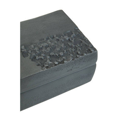 Dante Grey Finish Textured Trinket Box
