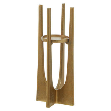 Dante Small Gold Finish Candle Holder