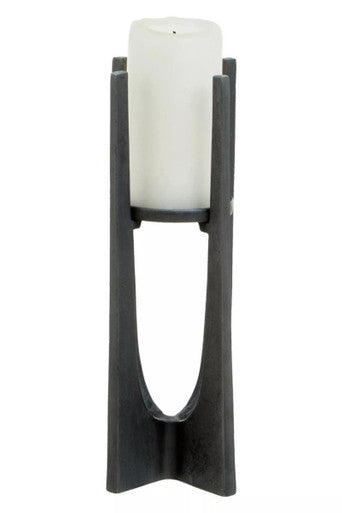 Dante Small Washed Grey Finish Candle Holder - Image 5