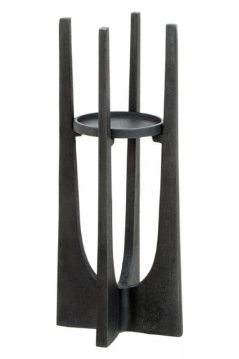 Dante Small Grey Finish Candle Holder