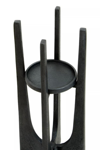 Dante Small Grey Finish Candle Holder