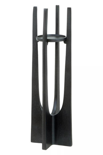Dante Large Grey Finish Candle Holder