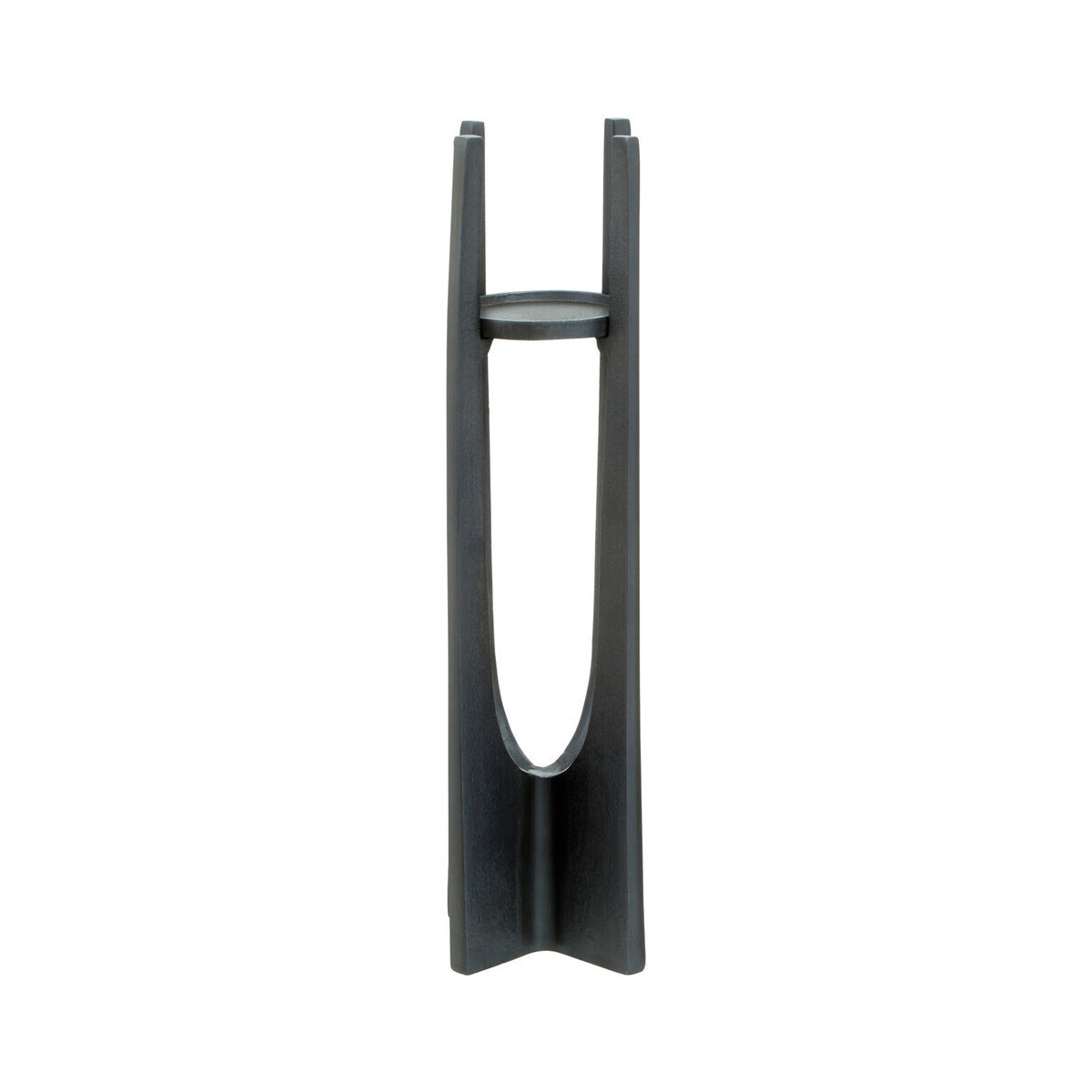 Dante Large Grey Finish Candle Holder