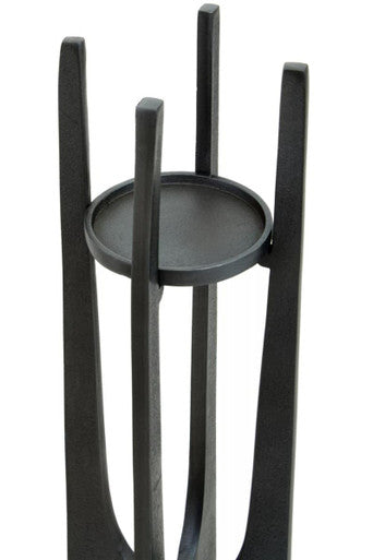 Dante Large Grey Finish Candle Holder