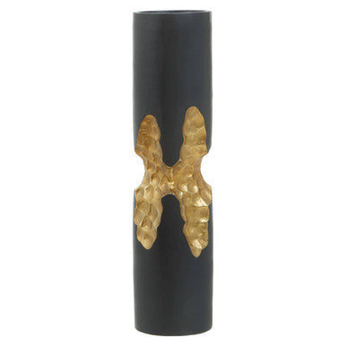 Daito Large Black and Gold Finish Candle Holder