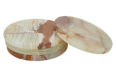 Oleena Set Of Four Onyx Coasters