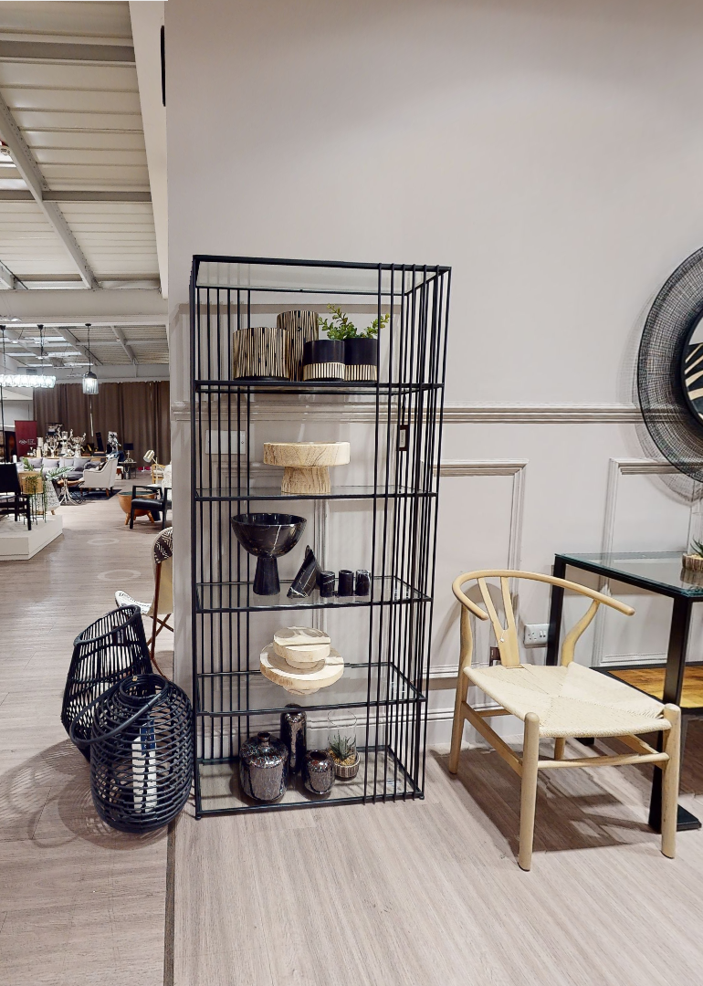 Salmo Set Of Three Black Marble Tealight Holders