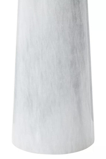 Salmo White Marble Tapered Vase