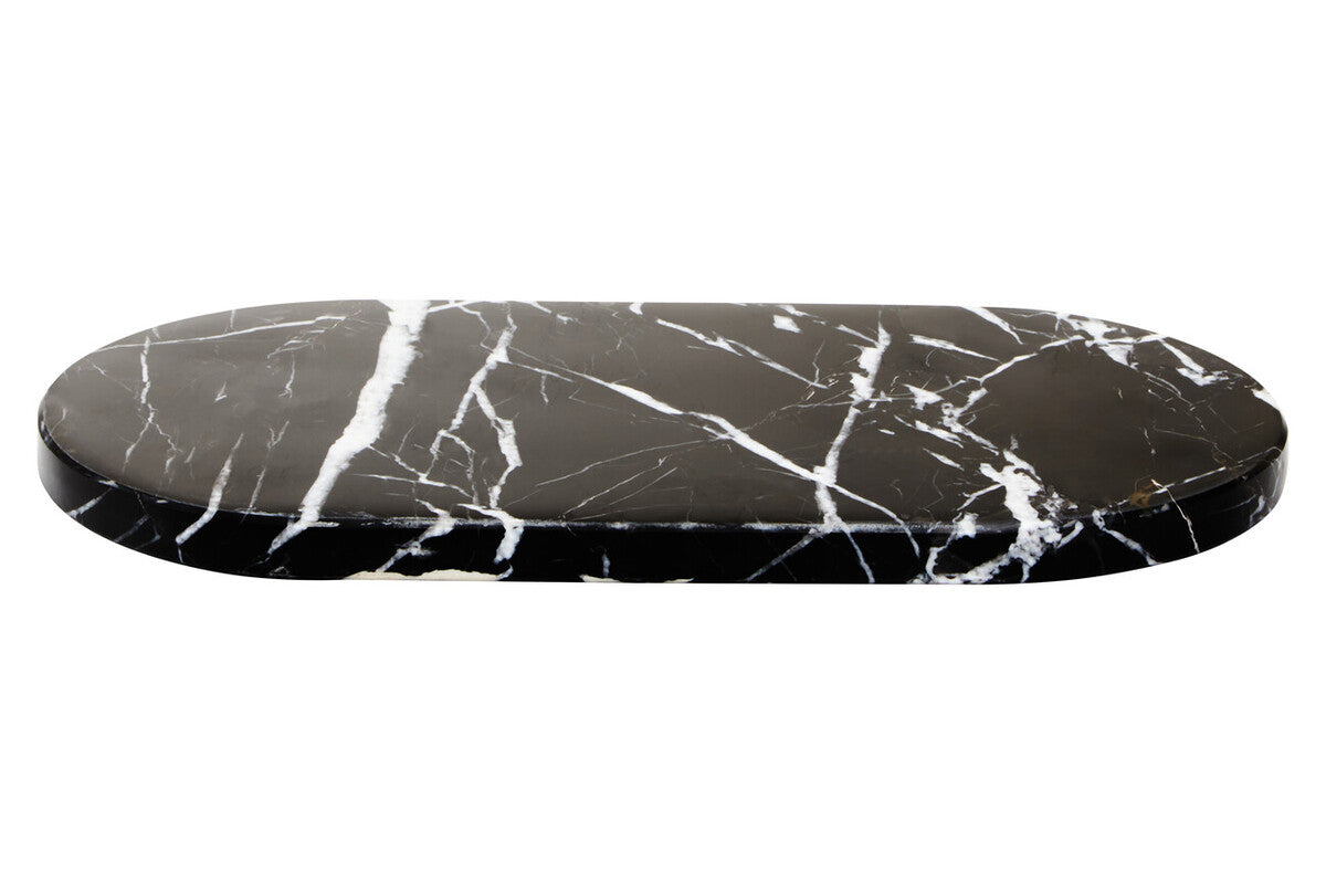 Salmo Oval Black Marble Serving Board