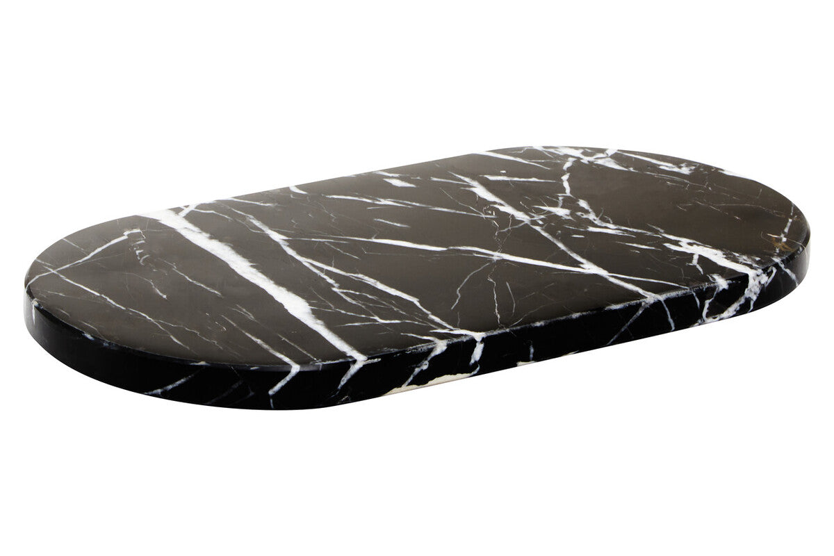 Salmo Oval Black Marble Serving Board