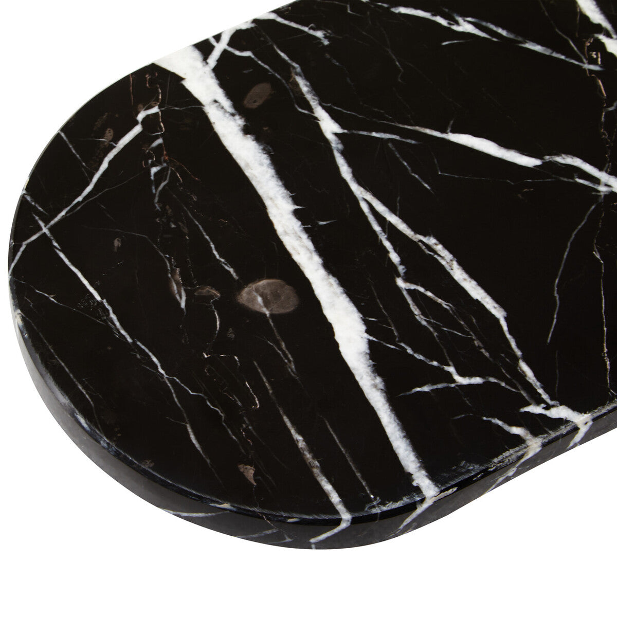 Salmo Oval Black Marble Serving Board