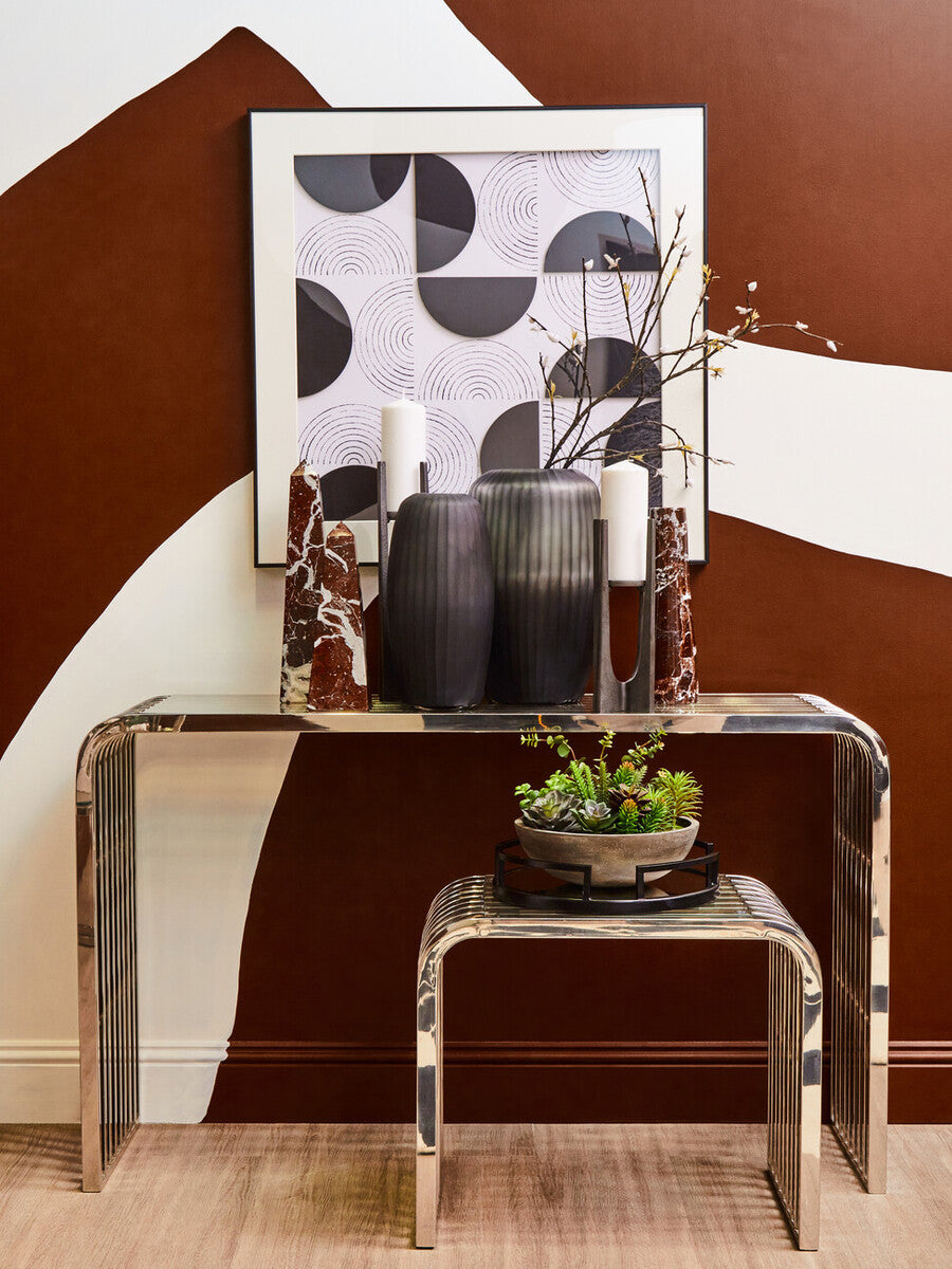 Cruzar Matte Black Mirrored Tray