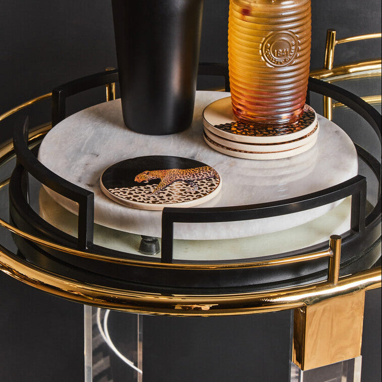 Cruzar Matte Black Mirrored Tray - Image 5