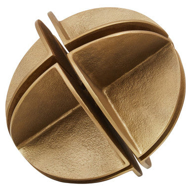 Prato Brass Finish Segmented Spherical Sculpture - Image 2