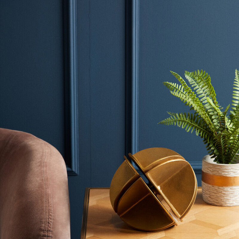 Prato Brass Finish Segmented Spherical Sculpture - Image 3