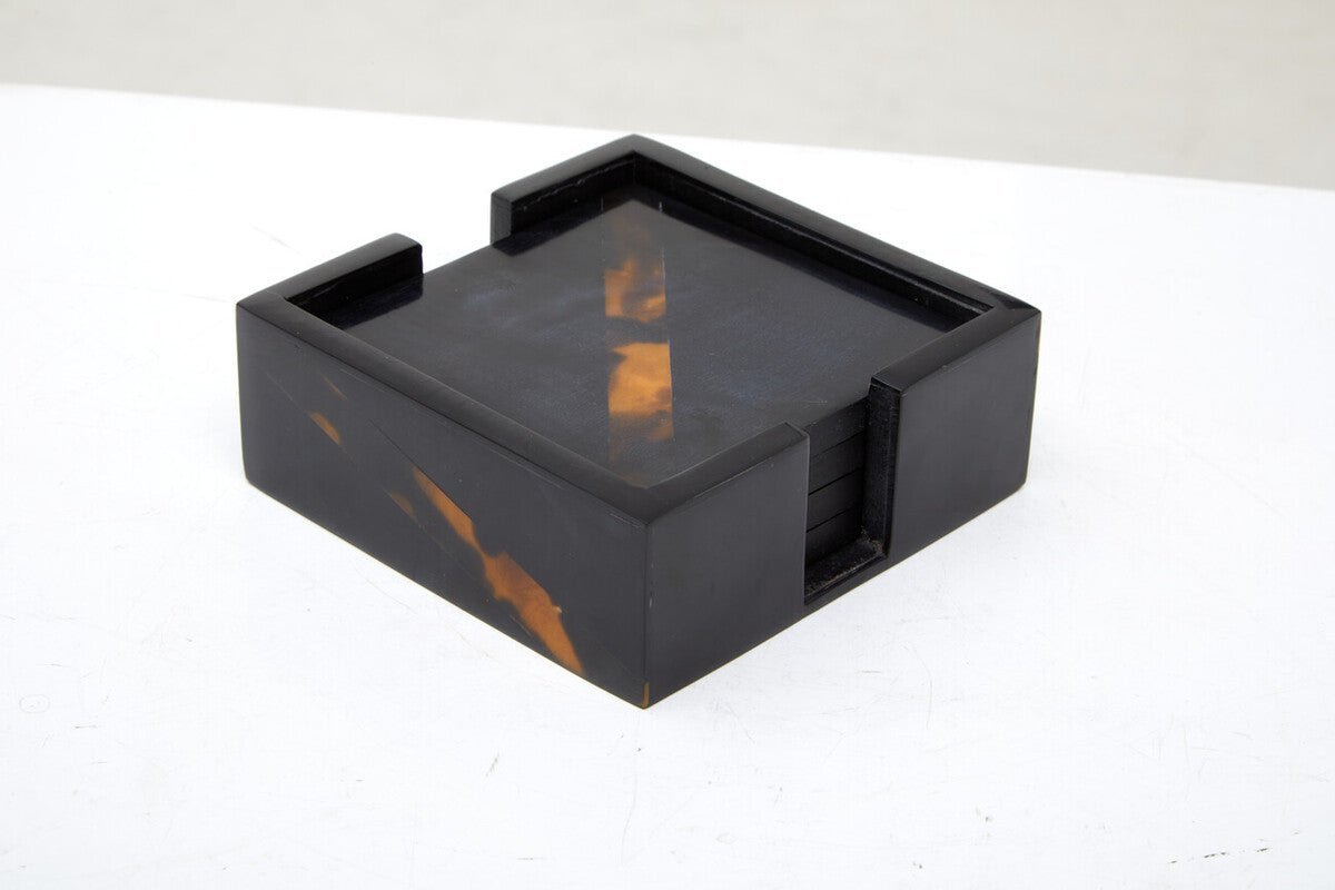 Roma Set Of Four Tortoise Shell Coasters