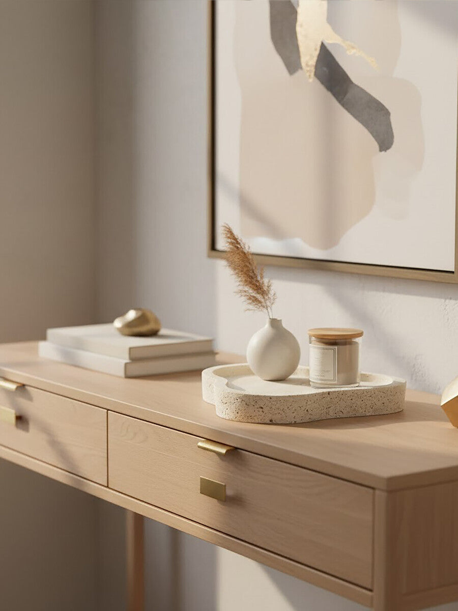 Tibor Travertine Irregular Tray