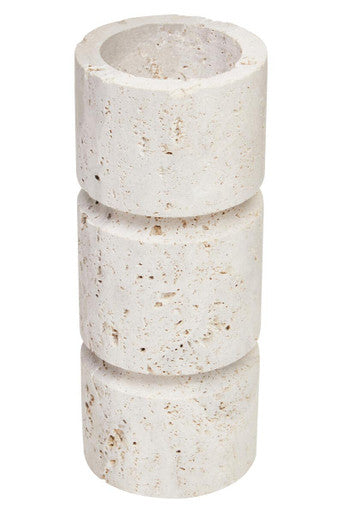Tibor Travertine Small Candle Holder