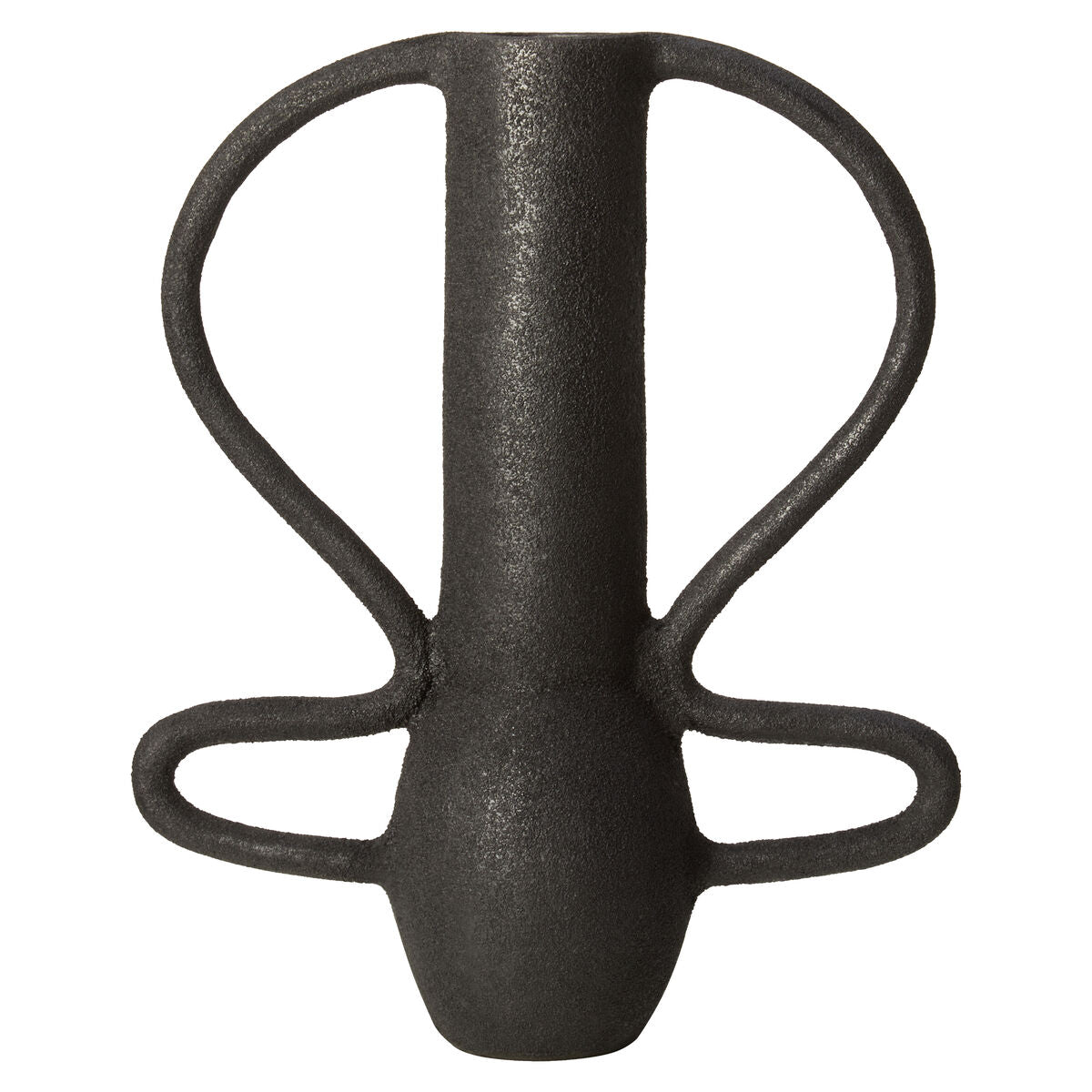 Deriva Large Textured Black Vase - Image 2