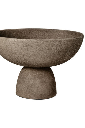 Deriva Small Textured Grey Pedestal Bowl