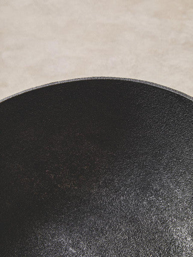 Deriva Large Textured Black Pedestal Bowl