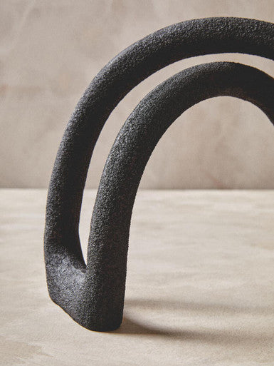 Deriva Textured Black Sculpture - Image 9