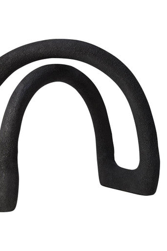 Deriva Textured Black Sculpture