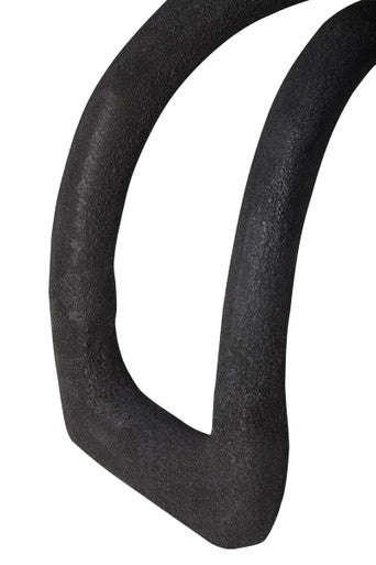 Deriva Textured Black Sculpture