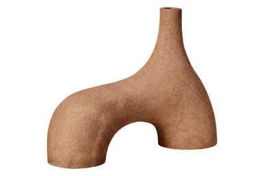 Dunas Small Textured Beige Abstract Vase - Image 10