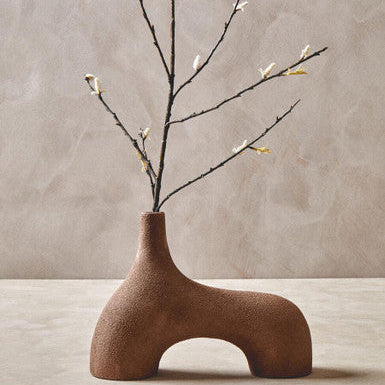 Dunas Small Textured Beige Abstract Vase - Image 4