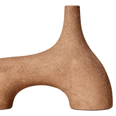 Dunas Small Textured Beige Abstract Vase - Image 12
