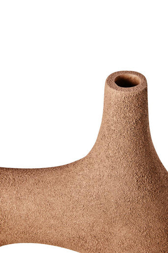 Dunas Small Textured Beige Abstract Vase - Image 13