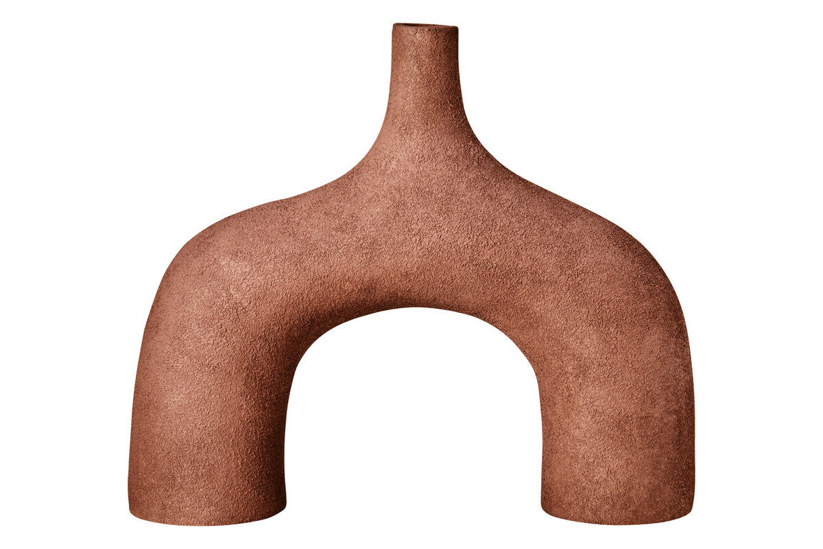 Dunas Large Textured Red Abstract Vase - Image 2