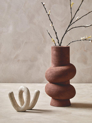 Dunas Large Textured Red Bubble Vase - Image 11