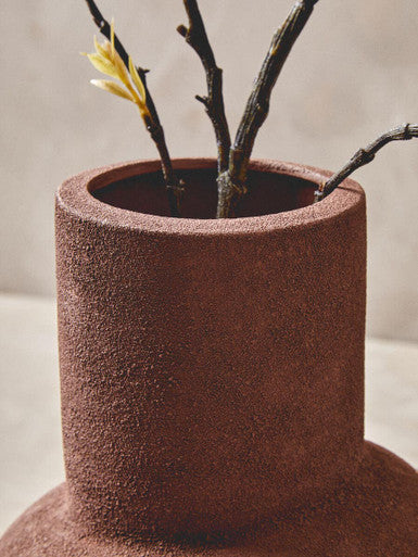 Dunas Large Textured Red Bubble Vase