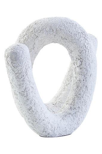 Dunas Small Textured White Loop Sculpture - Image 2