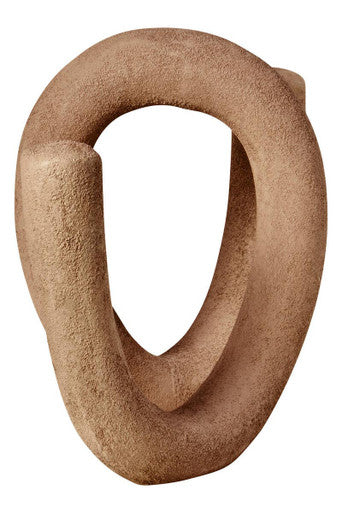 Dunas Large Textured Beige Loop Sculpture