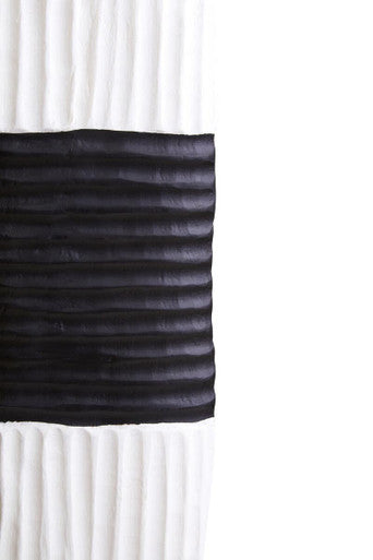 Fidel Black and White Mango Wood Oblong Sculpture