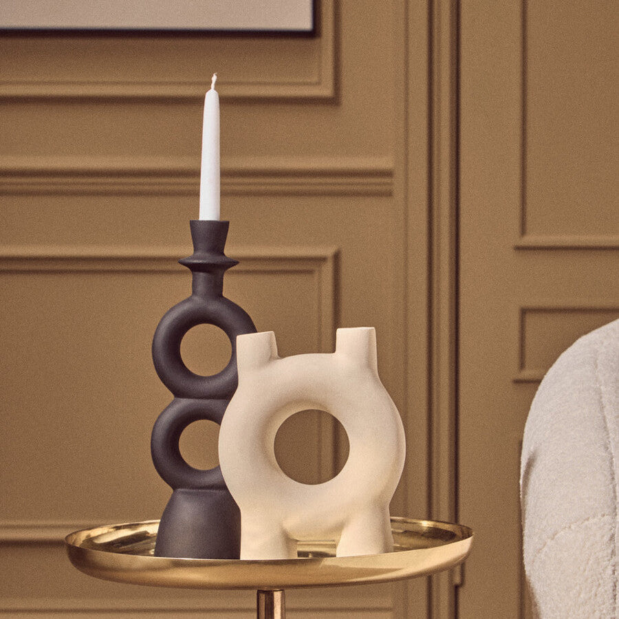 Hapax Small Cream Candle Holder - Image 3