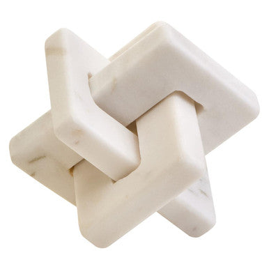 Nason White Marble Knot Sculpture - Image 3