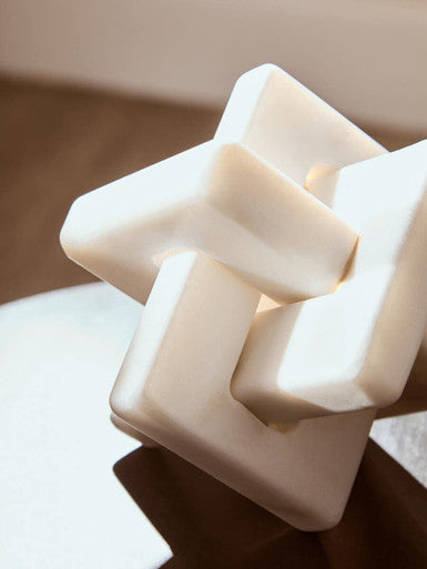 Nason White Marble Knot Sculpture
