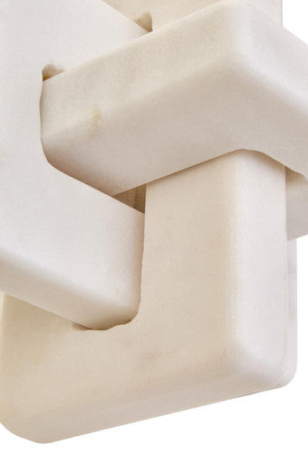 Nason White Marble Knot Sculpture