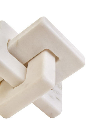 Nason White Marble Knot Sculpture