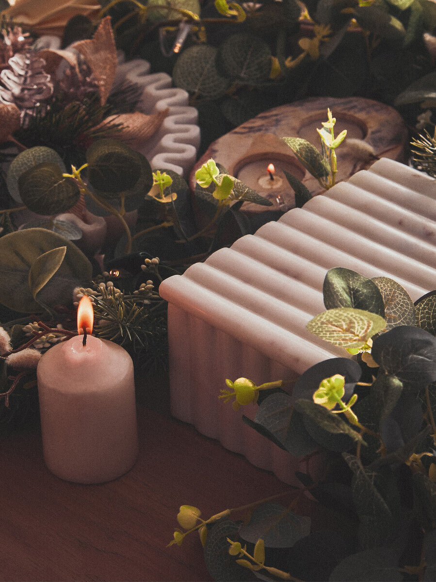 Savio Rectangular White Fluted Marble Box