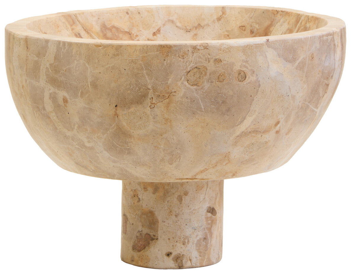 Santino Chocolate Marble Pedestal Bowl