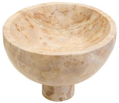 Santino Chocolate Marble Pedestal Bowl