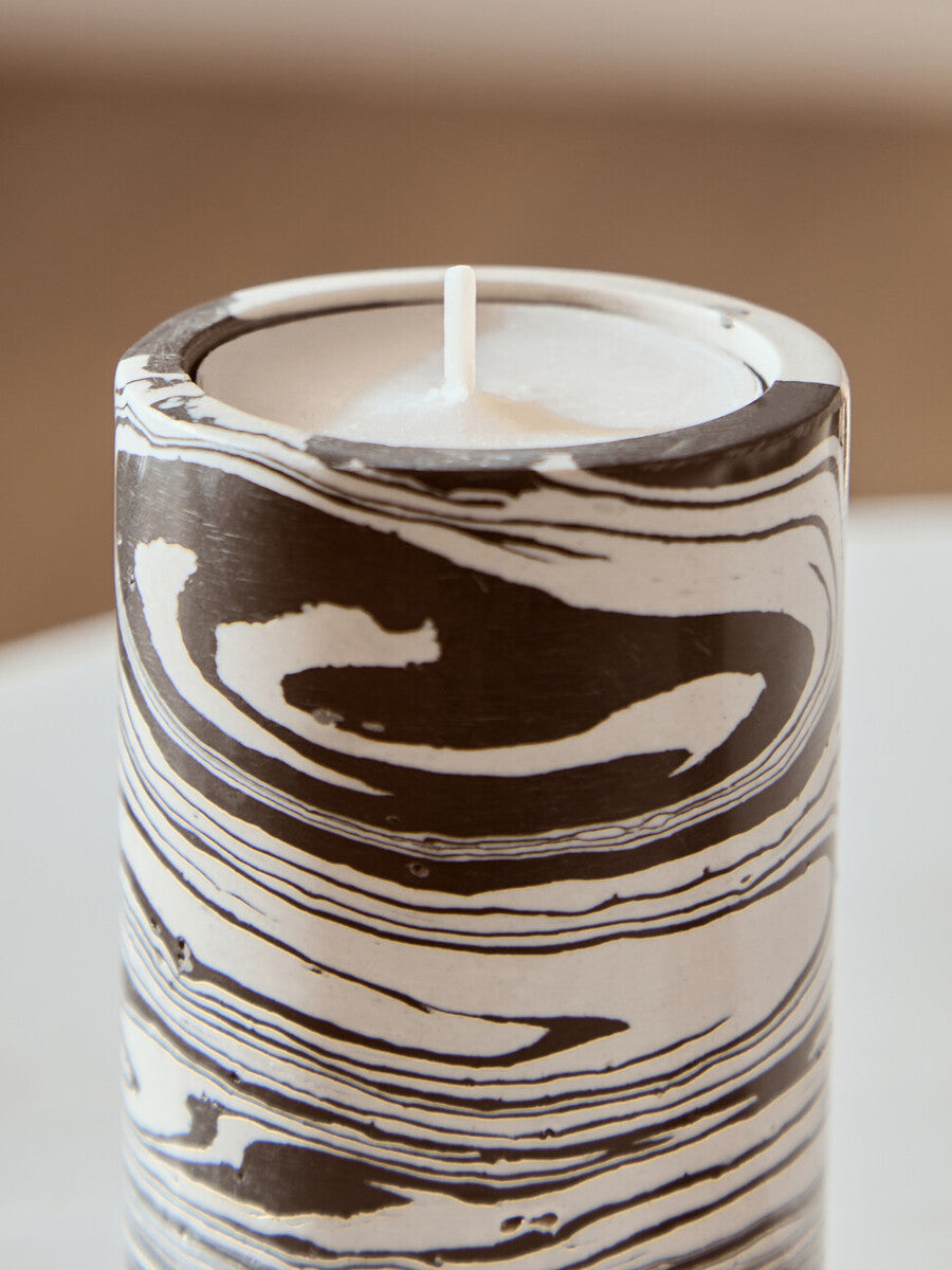 Helsa Black And White Marble Two Way Candle Holder - Image 6