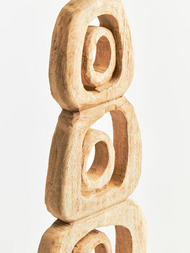 Fidel Natural Mango Wood Ring Sculpture